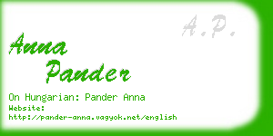 anna pander business card